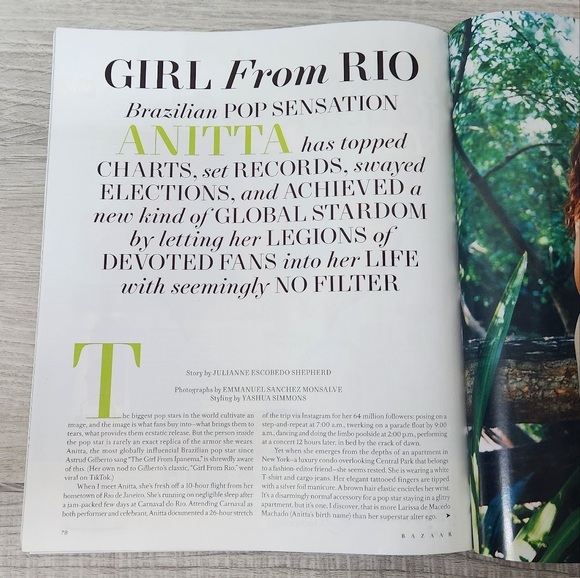 🍭7/$15 Harper's Bazaar Magazine June/July 2023 Anitta - Picture 2 of 4